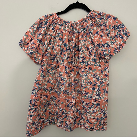 Mirth Pink Floral Printed V-Neck Blouse - Picture 2 of 4